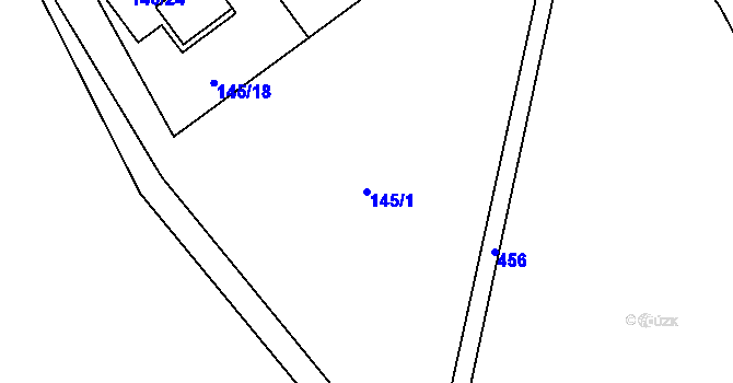 Parcela st. 145/1 v KÚ Malý Rohozec, Katastrální mapa