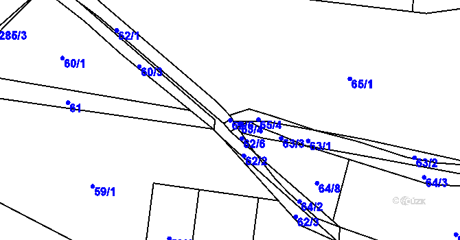 Parcela st. 62/5 v KÚ Dolany u Kladna, Katastrální mapa