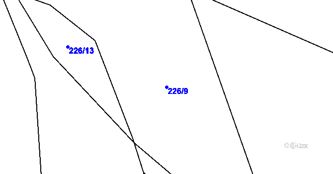 Parcela st. 226/9 v KÚ Malechov, Katastrální mapa