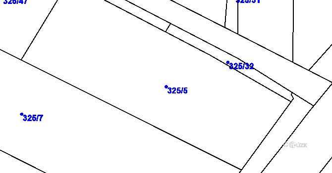 Parcela st. 325/5 v KÚ Malechov, Katastrální mapa