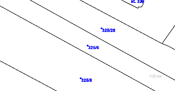 Parcela st. 325/6 v KÚ Malechov, Katastrální mapa