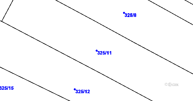 Parcela st. 325/11 v KÚ Malechov, Katastrální mapa