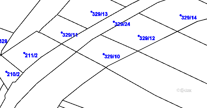 Parcela st. 329/10 v KÚ Malechov, Katastrální mapa