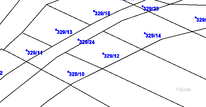 Parcela st. 329/12 v KÚ Malechov, Katastrální mapa