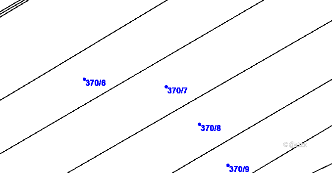 Parcela st. 370/7 v KÚ Malechov, Katastrální mapa
