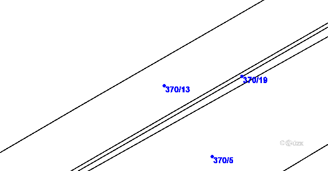 Parcela st. 370/13 v KÚ Malechov, Katastrální mapa