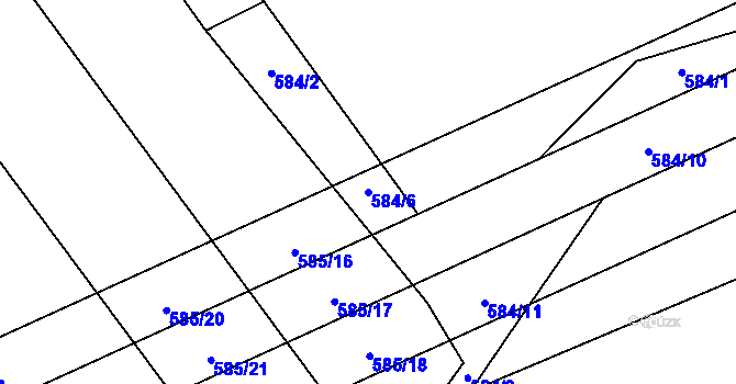 Parcela st. 584/6 v KÚ Malechov, Katastrální mapa