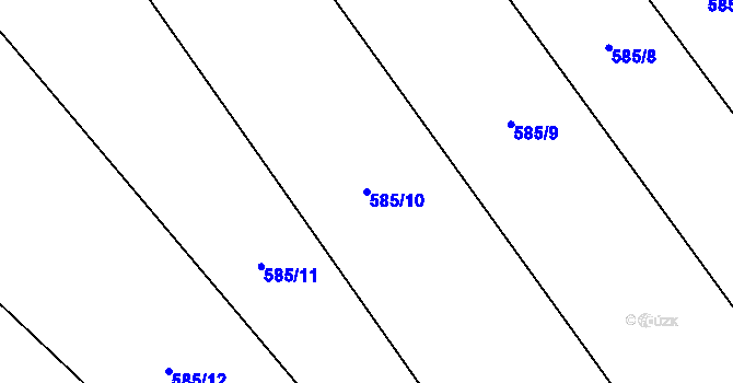 Parcela st. 585/10 v KÚ Malechov, Katastrální mapa