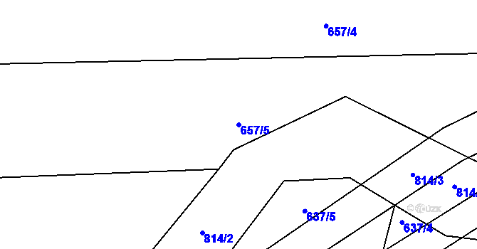 Parcela st. 657/5 v KÚ Malechov, Katastrální mapa