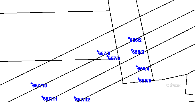 Parcela st. 657/8 v KÚ Malechov, Katastrální mapa