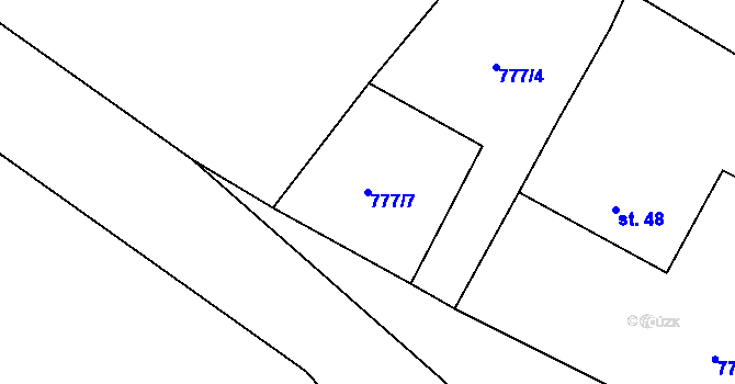Parcela st. 777/7 v KÚ Malechov, Katastrální mapa