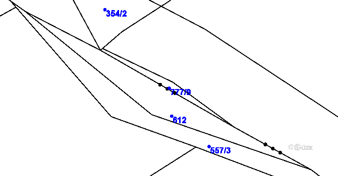 Parcela st. 777/9 v KÚ Malechov, Katastrální mapa