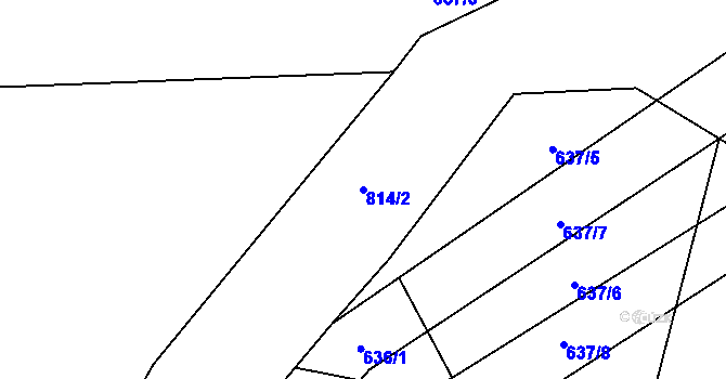 Parcela st. 814/2 v KÚ Malechov, Katastrální mapa