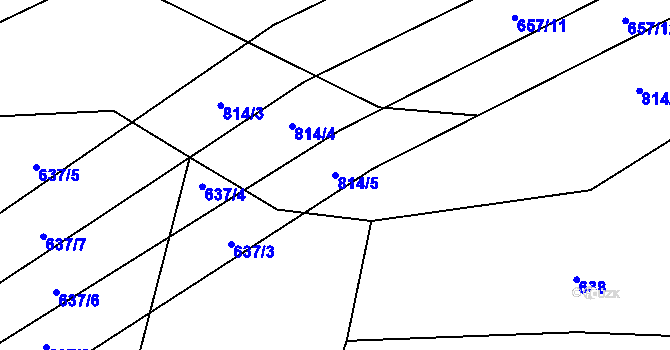 Parcela st. 814/5 v KÚ Malechov, Katastrální mapa