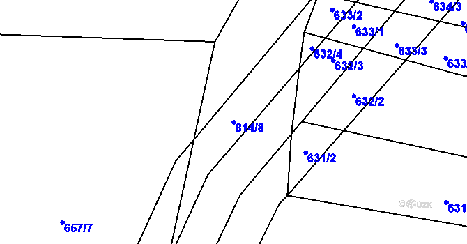 Parcela st. 814/8 v KÚ Malechov, Katastrální mapa