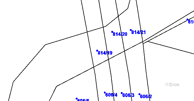 Parcela st. 814/19 v KÚ Malechov, Katastrální mapa