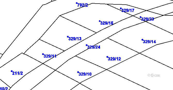 Parcela st. 329/24 v KÚ Malechov, Katastrální mapa