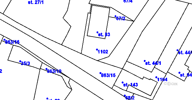 Parcela st. 28 v KÚ Svrčovec, Katastrální mapa