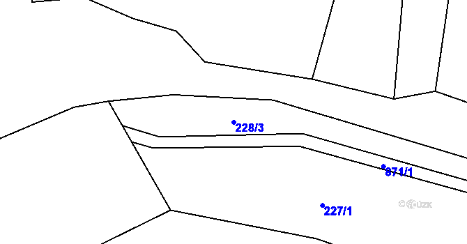 Parcela st. 228/3 v KÚ Svrčovec, Katastrální mapa