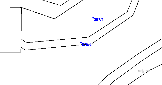 Parcela st. 875/5 v KÚ Svrčovec, Katastrální mapa