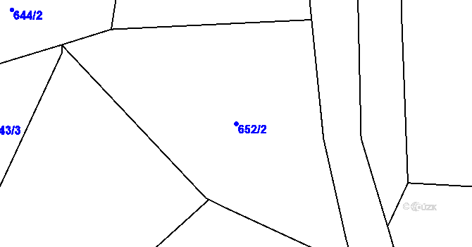 Parcela st. 652/2 v KÚ Svrčovec, Katastrální mapa