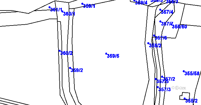 Parcela st. 359 v KÚ Dolany u Plzně, Katastrální mapa