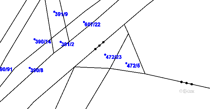 Parcela st. 472/23 v KÚ Dolany u Plzně, Katastrální mapa