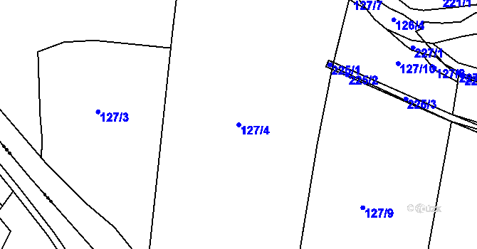 Parcela st. 127/4 v KÚ Čáslavky, Katastrální mapa
