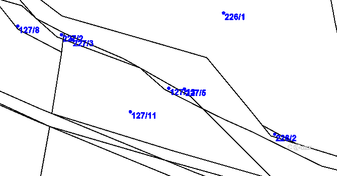 Parcela st. 127/13 v KÚ Čáslavky, Katastrální mapa