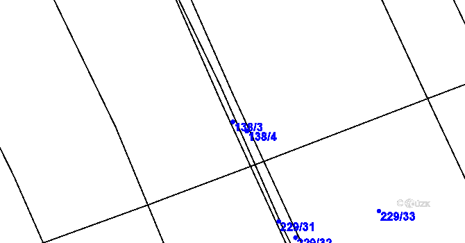 Parcela st. 138/3 v KÚ Čáslavky, Katastrální mapa