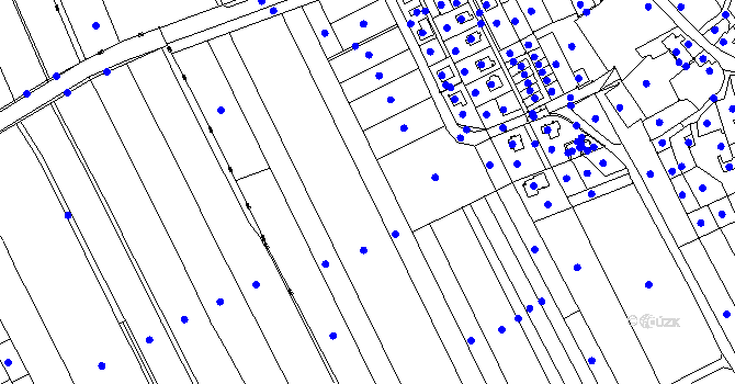 Parcela st. 331/1 v KÚ Dolany u Jaroměře, Katastrální mapa