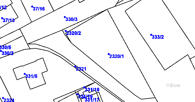 Parcela st. 331/14 v KÚ Dolany u Jaroměře, Katastrální mapa