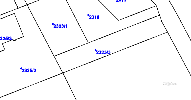 Parcela st. 2323/3 v KÚ Dolany u Jaroměře, Katastrální mapa
