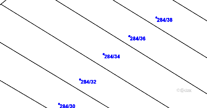 Parcela st. 284/34 v KÚ Svinišťany, Katastrální mapa