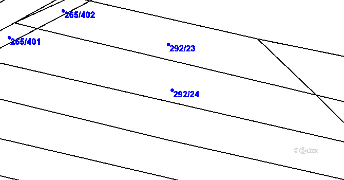 Parcela st. 292/24 v KÚ Svinišťany, Katastrální mapa