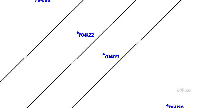 Parcela st. 704/21 v KÚ Dolenice, Katastrální mapa
