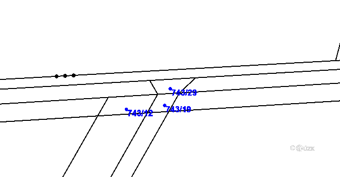 Parcela st. 743/29 v KÚ Dolenice, Katastrální mapa