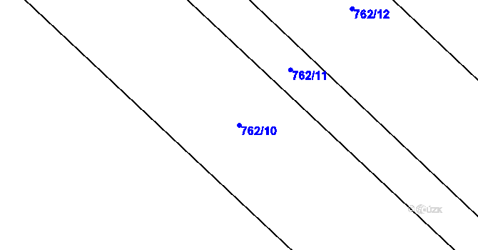 Parcela st. 762/10 v KÚ Dolenice, Katastrální mapa