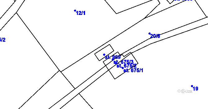 Parcela st. 969 v KÚ Dolní Bečva, Katastrální mapa
