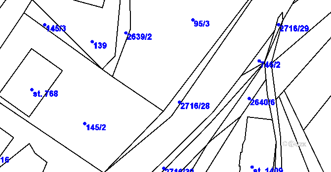 Parcela st. 2716/21 v KÚ Dolní Bečva, Katastrální mapa