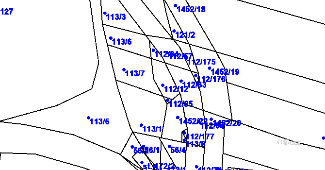 Parcela st. 112/12 v KÚ Líté, Katastrální mapa
