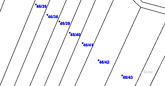 Parcela st. 46/41 v KÚ Loza, Katastrální mapa