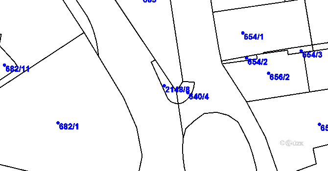 Parcela st. 2148/8 v KÚ Dolní Benešov, Katastrální mapa