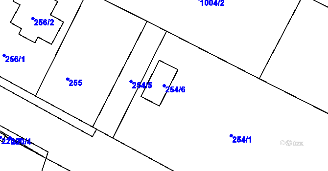 Parcela st. 254/6 v KÚ Dolní Benešov, Katastrální mapa
