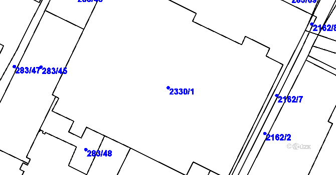 Parcela st. 2330/1 v KÚ Dolní Benešov, Katastrální mapa