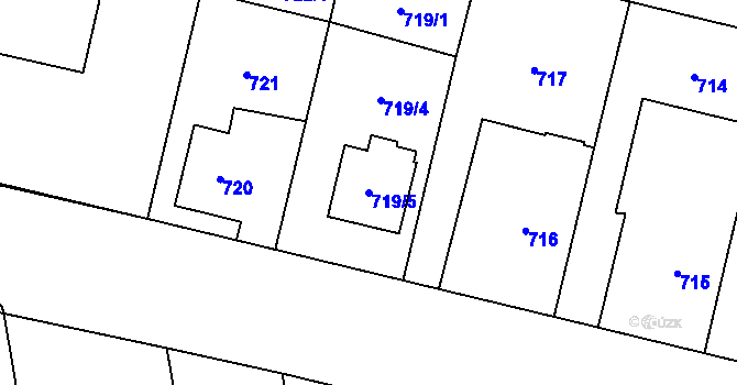 Parcela st. 719/5 v KÚ Dolní Benešov, Katastrální mapa