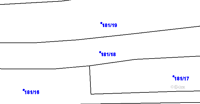 Parcela st. 181/18 v KÚ Dolní Beřkovice, Katastrální mapa