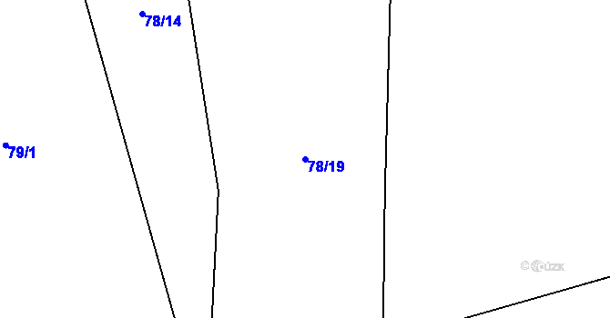 Parcela st. 78/19 v KÚ Vliněves, Katastrální mapa