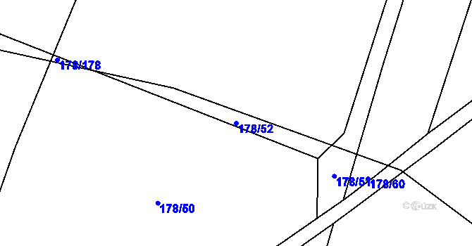 Parcela st. 178/52 v KÚ Vliněves, Katastrální mapa