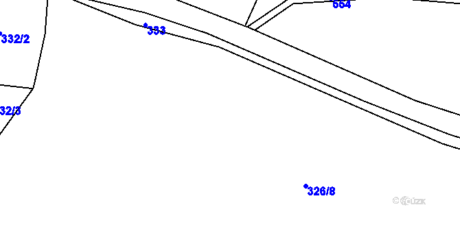Parcela st. 326/31 v KÚ Dolní Bezděkov u Kladna, Katastrální mapa